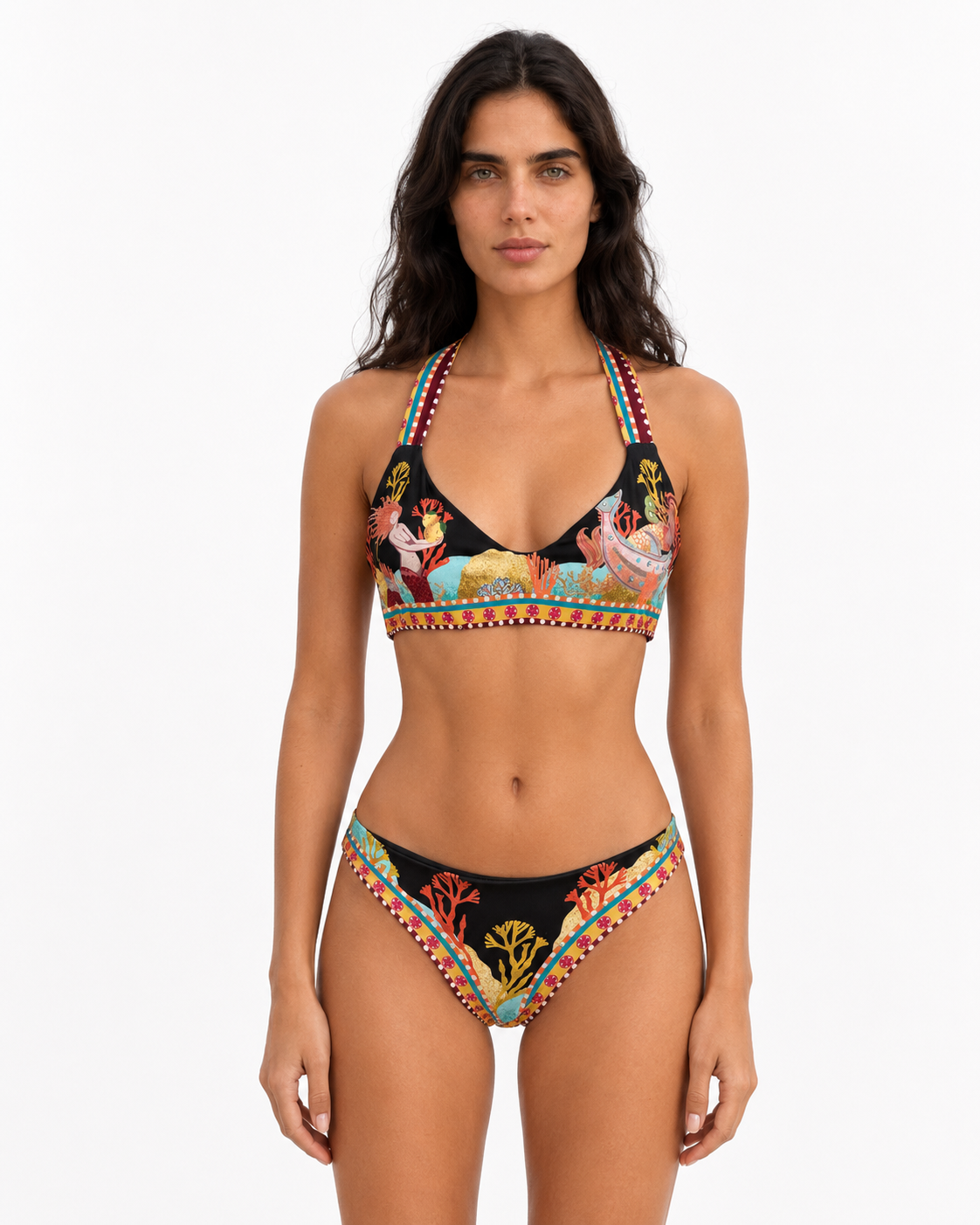 Bikini Top en V y Panty Fina - Sudmerged Eden