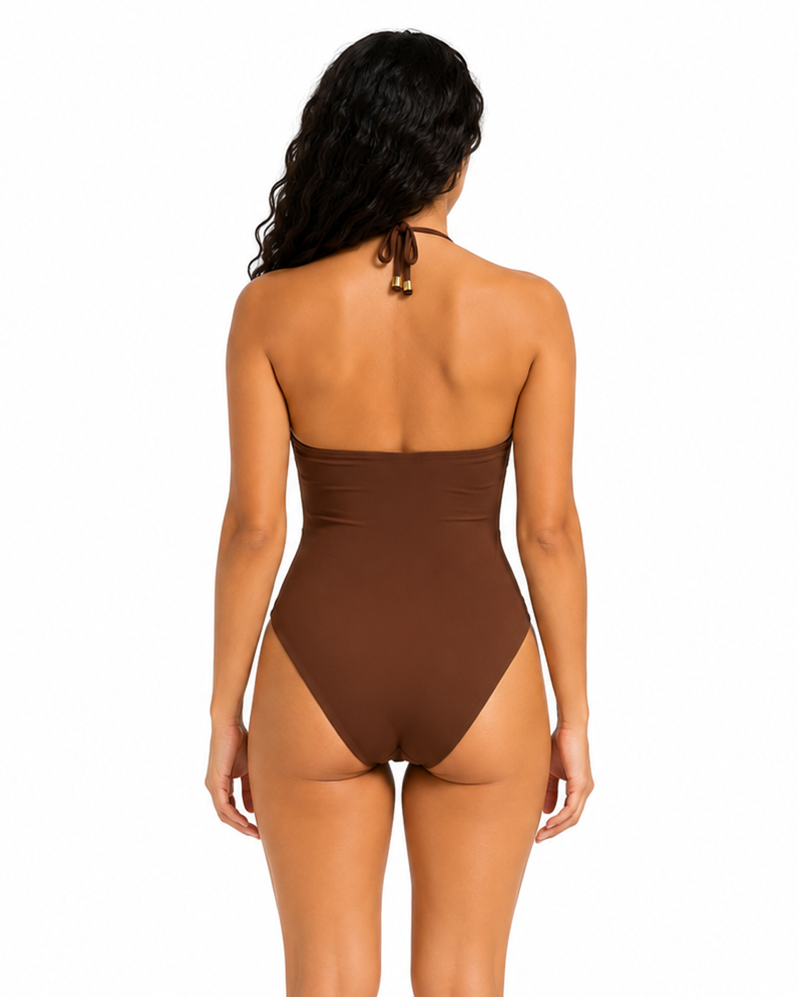 Enterizo Cuello Alto Reversible - Cacao