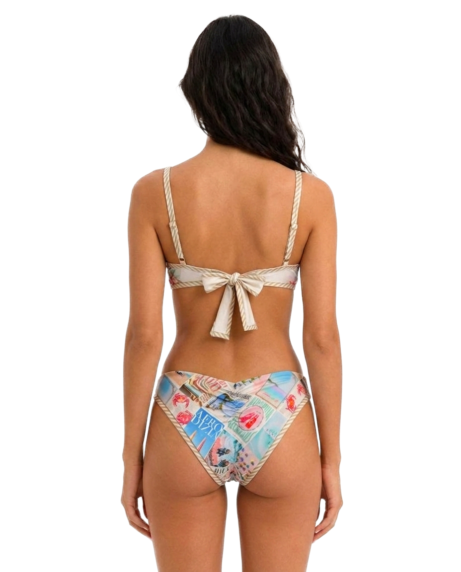 Bikini Top con Ballena y Panty Cerrada - Print Posters Cuerda