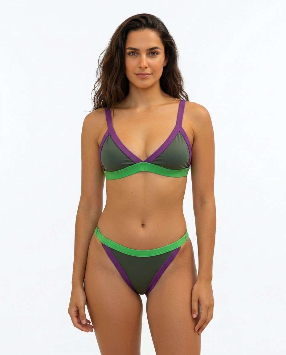 Bikini Sesgo Tricolor
